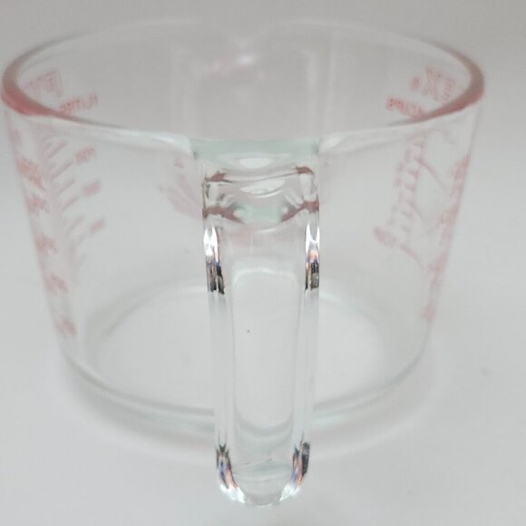 VINTAGE PYREX 533 Open-Red-Letter Open-Handle Measuring-Cup 4-Cup 1-L 32-oz 80s - Picture 5 of 6